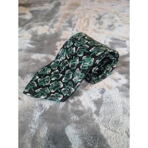 robert talbot tie Four Leaf Clover St Patrick's Say Design Silk Vintage